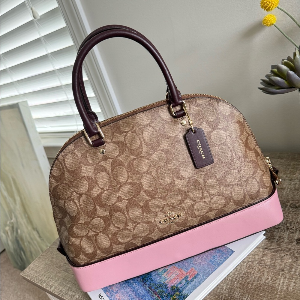 Coach F57494 Sierra Satchel Handbag Large In COLORBLOCK SIGNATURE